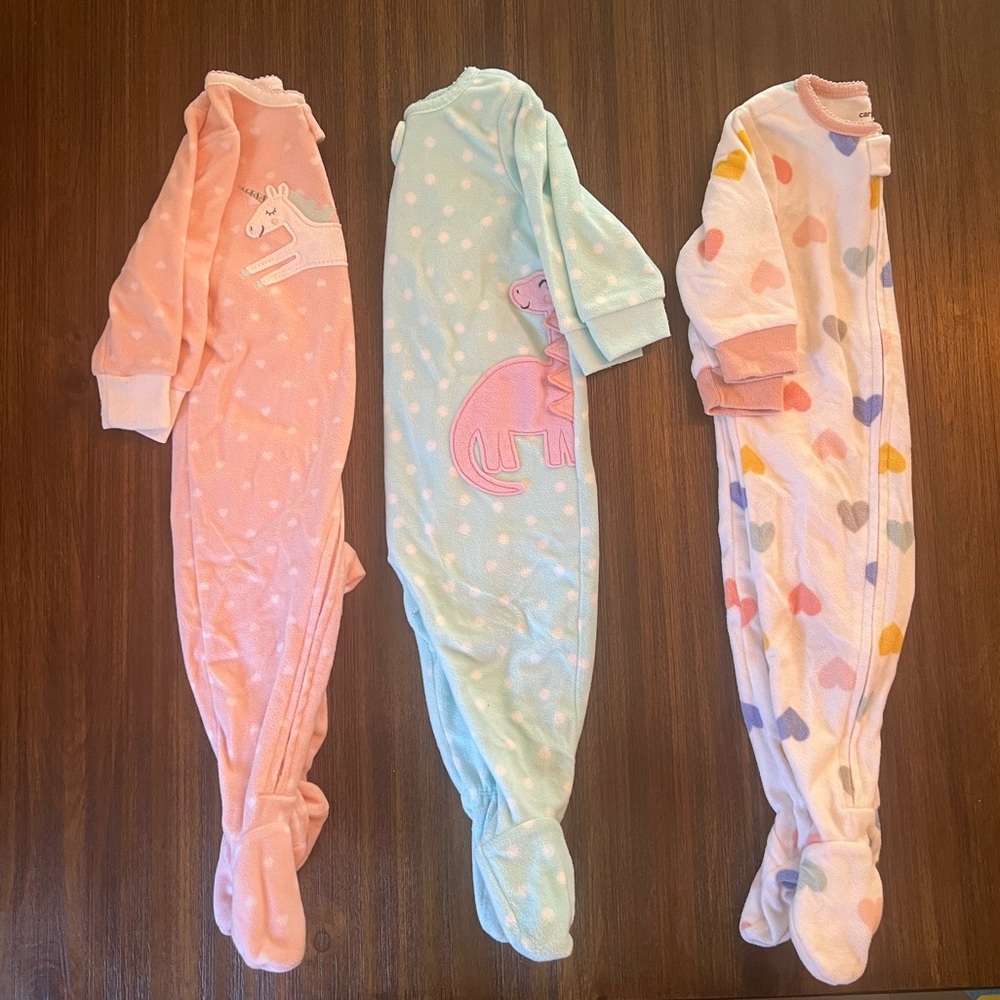 BABY GIRL LONG SLEEVE FALL PAJAMAS SET WOOL ZIPPER CUTE FASHION 6 MONTHS